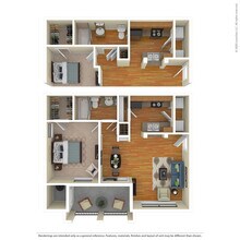 1 Bed 1 Bath 796 SqFt (676 Net) 0331 floor plan